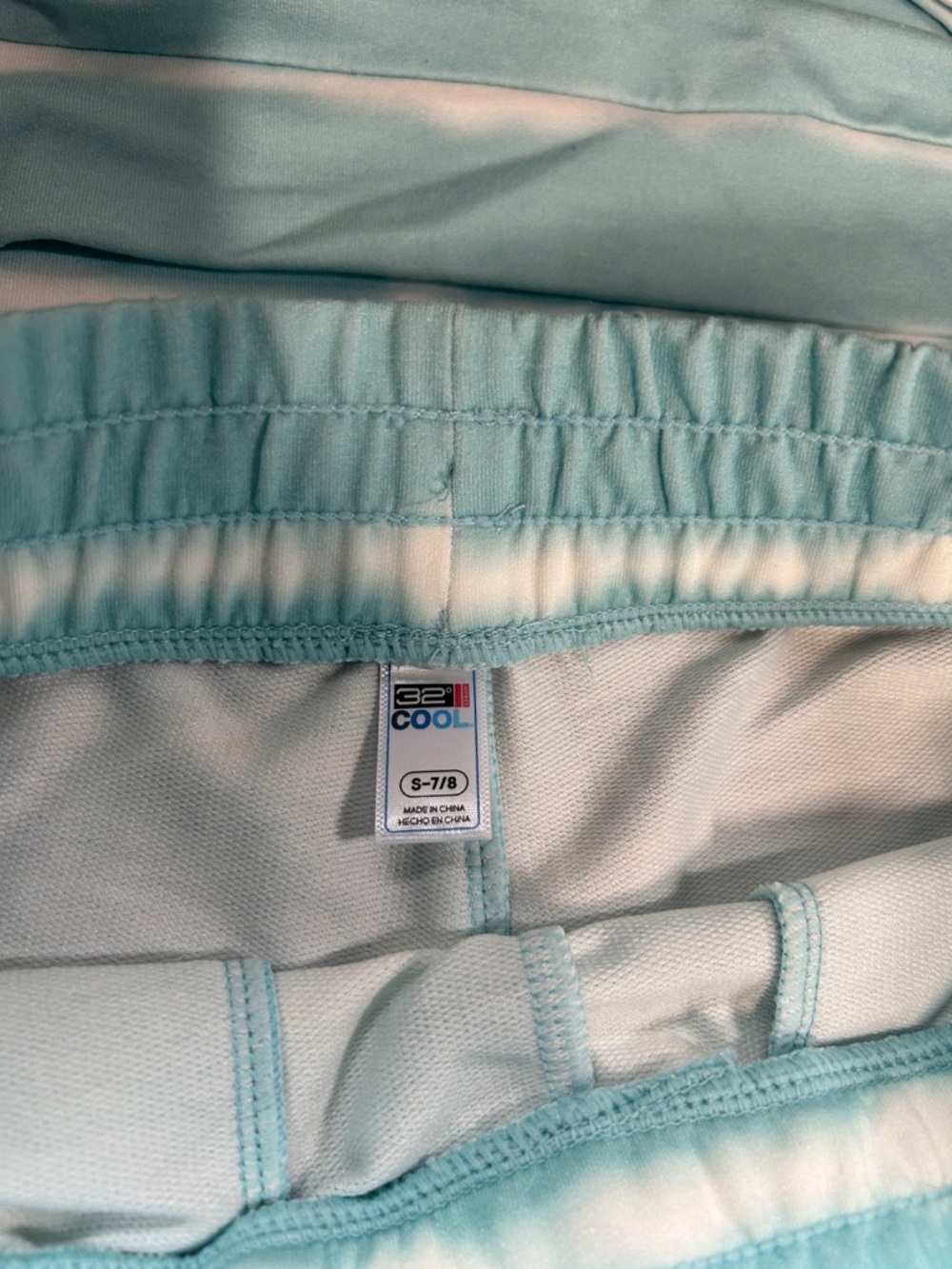32 Degrees Kids Tie-Dye Lounge Set - Light Blue, White, Pink Accent - Picture 2 of 4